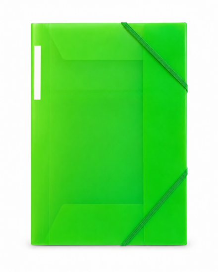 Image de Farde à rabats et élastique A4 PP vert