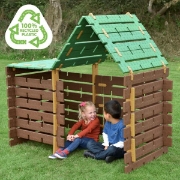 Image de Cabane à construire en matériaux recyclés, 60 pièces
