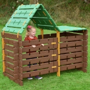 Image de Cabane à construire en matériaux recyclés, 60 pièces