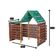 Image de Cabane à construire en matériaux recyclés, 60 pièces