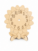 Image de Horloge fleur en bois