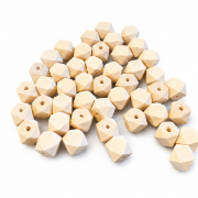 Image de Perles géométriques en bois, 16 mm, lot de 50