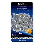 Image de Crayons graphite Mars Lumograph, boîte de 12