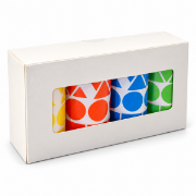 Image de Gommettes géométriques adhésives géantes, set 1, 4 rouleaux